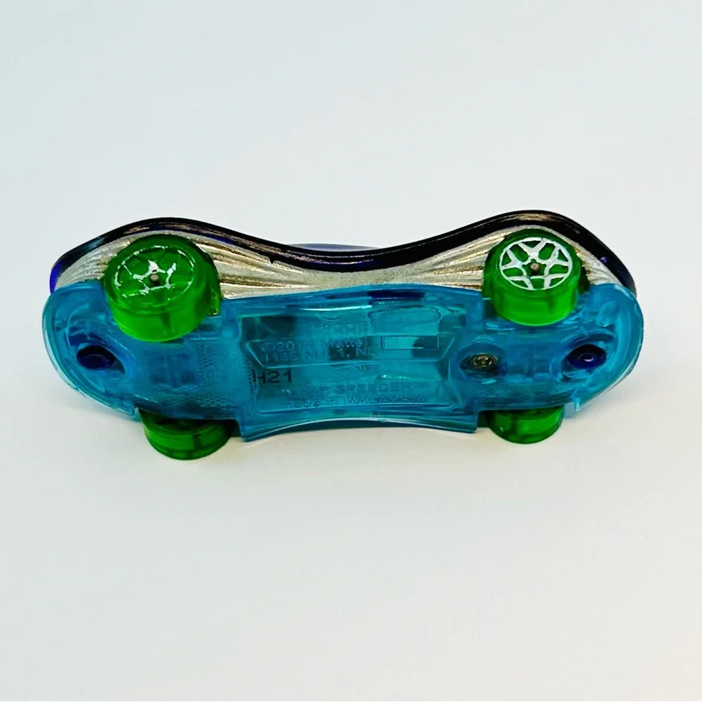 2015 Hot Wheels Clear Speeder Purple Green Blue & White 1:64 Diecast 3